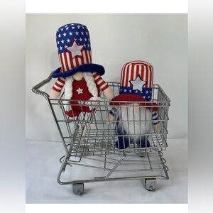 Miniature Shopping Cart Carriage Grocery Display Doll Metal Steel 11" Rolls